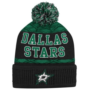 Dallas Stars detská zimná čiapka Puck Pattern Cuffed Pom