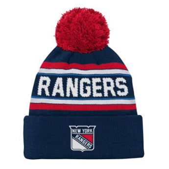 New York Rangers detská zimná čiapka 3Rd Jersey Jacquard Cuff Pom