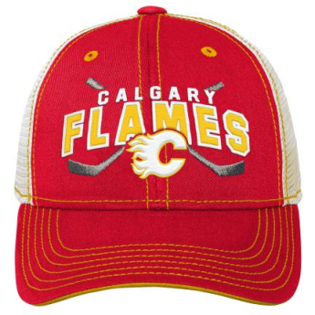 Calgary Flames detská čiapka baseballová šiltovka Lockup Meshback Adj.