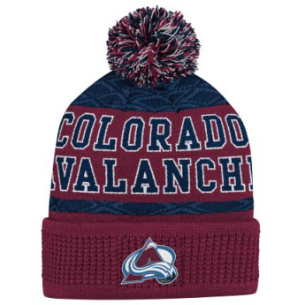 Colorado Avalanche detská zimná čiapka Puck Pattern Cuffed Pom