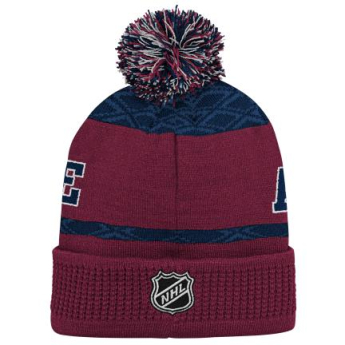 Colorado Avalanche detská zimná čiapka Puck Pattern Cuffed Pom