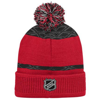 Detroit Red Wings detská zimná čiapka Puck Pattern Cuffed Pom