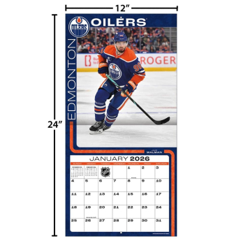 Edmonton Oilers kalendár 2026 Wall