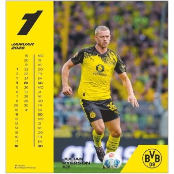 Borussia Dortmund kalendár 2026 Postcard