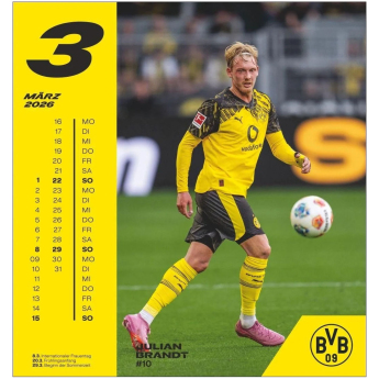 Borussia Dortmund kalendár 2026 Postcard