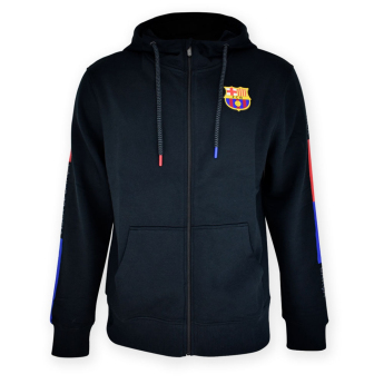 FC Barcelona detská zimná bunda s kapucňou Race black