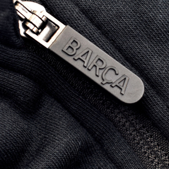 FC Barcelona detská zimná bunda s kapucňou Race black