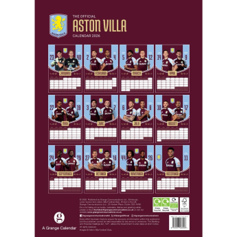 Aston Villa kalendár 2026