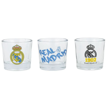Real Madrid súprava 3 panákov Club Logo Collection