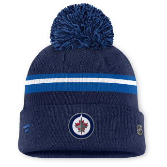 Winnipeg Jets dámska zimná čiapka Authentic Pro W/Cap Cuffed Pom Beanie