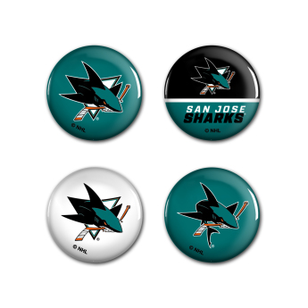 San Jose Sharks odznak Button 4 Pack