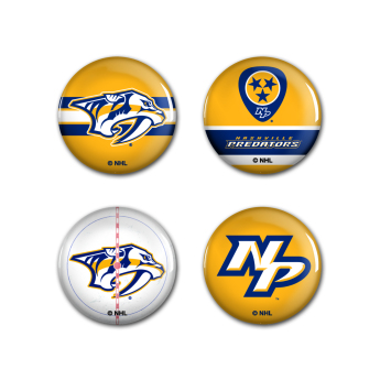 Nashville Predators odznak Button 4 Pack