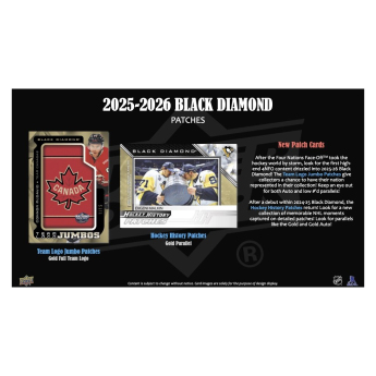 NHL boxy hokejové karty NHL 2025-26 Upper Deck Black Diamond Hockey Hobby Box
