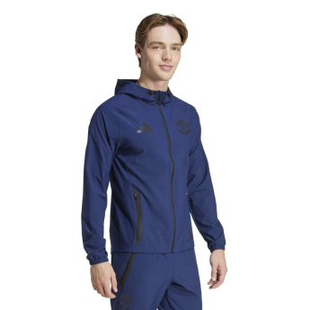 Manchester United pánska bunda s kapucňou Vis Tech Travel navy