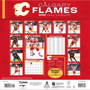 Calgary Flames kalendár 2026 Wall