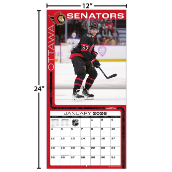 Ottawa Senators kalendár 2026 Wall