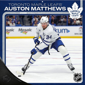 Toronto Maple Leafs kalendár 2026 Wall Auston Matthews #34