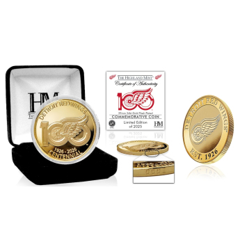 Detroit Red Wings zberateľské mince 100th Anniversary Gold Coin
