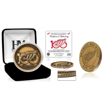 Detroit Red Wings zberateľské mince 100th Anniversary Antique Bronze Coin