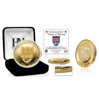 New York Rangers zberateľské mince 100th Anniversary Gold Coin