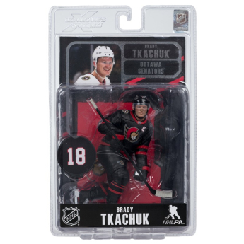 Ottawa Senators figúrka Brady Tkachuk #7 SportsPicks Black Jersey