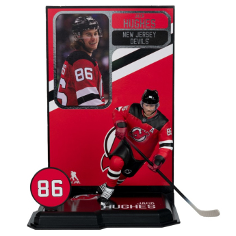 New Jersey Devils figúrka Jack Hughes #7 SportsPicks Black Jersey