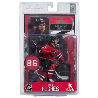 New Jersey Devils figúrka Jack Hughes #7 SportsPicks Black Jersey