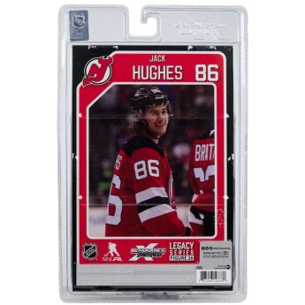 New Jersey Devils figúrka Jack Hughes #7 SportsPicks Black Jersey