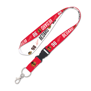 Chicago Blackhawks kľúčenka na krk Connor Bedard buckle 1