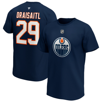 Edmonton Oilers pánske tričko Leon Draisaitl Iconic Name & Number Graphic navy