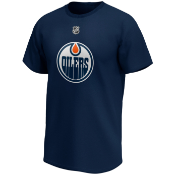 Edmonton Oilers pánske tričko Leon Draisaitl Iconic Name & Number Graphic navy