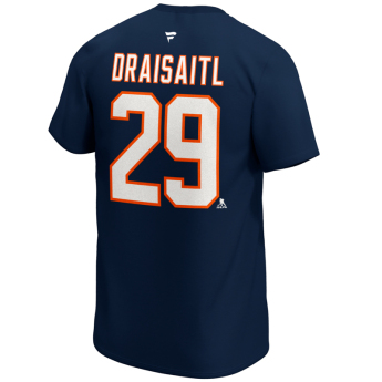 Edmonton Oilers pánske tričko Leon Draisaitl Iconic Name & Number Graphic navy