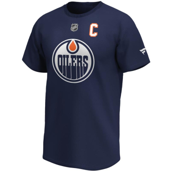 Edmonton Oilers pánske tričko Connor McDavid Iconic Name & Number Graphic navy