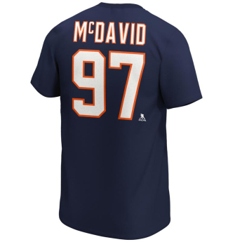 Edmonton Oilers pánske tričko Connor McDavid Iconic Name & Number Graphic navy