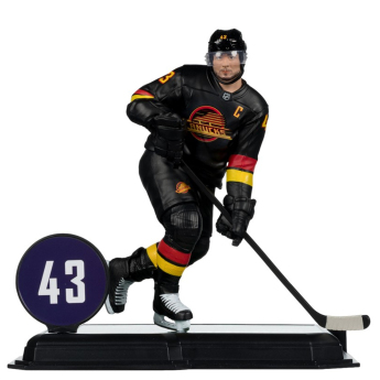 Vancouver Canucks figúrka Quinn Hughes #43 SportsPicks Black Jersey
