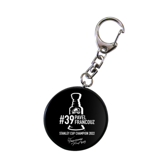 Colorado Avalanche kľúčenka Pavel Francouz #39 Stanley Cup Champion 2022 black