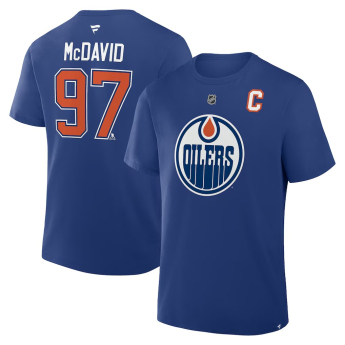 Edmonton Oilers pánske tričko Connor McDavid #97 Authentic Stack Name & Number Royal