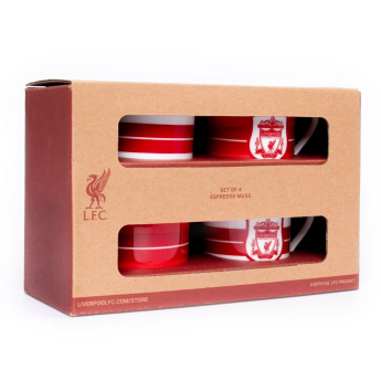 FC Liverpool sada hrnčekov 4 pcs espresso