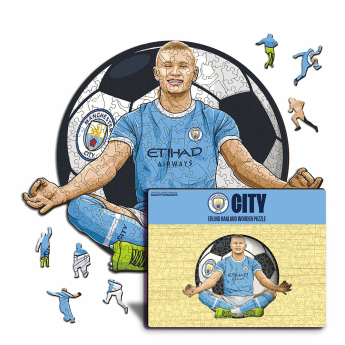 Manchester City drevené puzzle Haaland NEW 500 pcs