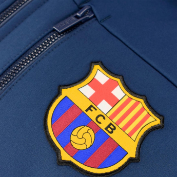 FC Barcelona pánska bunda s kapucňou Softshell navy light