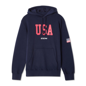 Hokejové reprezentácie pánska mikina s kapucňou USA Flag navy