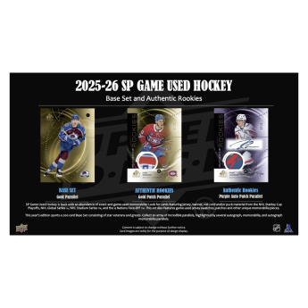 NHL boxy hokejové karty NHL 2025-26 Upper Deck SP Game Used Hobby Box