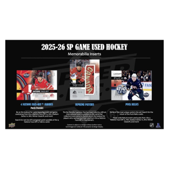 NHL boxy hokejové karty NHL 2025-26 Upper Deck SP Game Used Hobby Box