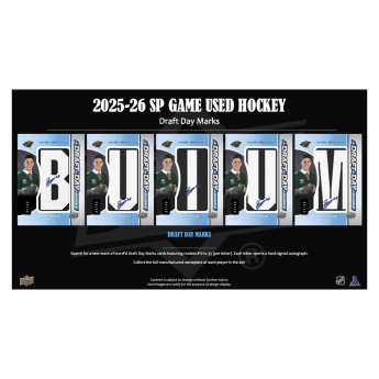 NHL boxy hokejové karty NHL 2025-26 Upper Deck SP Game Used Hobby Box