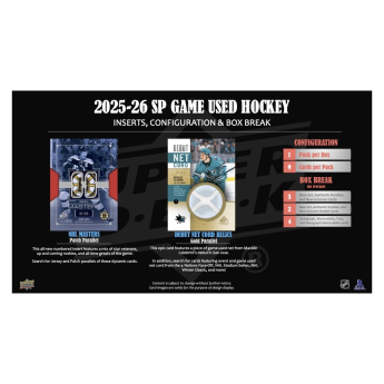 NHL boxy hokejové karty NHL 2025-26 Upper Deck SP Game Used Hobby Box