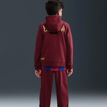 FC Barcelona detská mikina s kapucňou Zip Club red