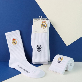 Real Madrid ponožky 2pack Long white