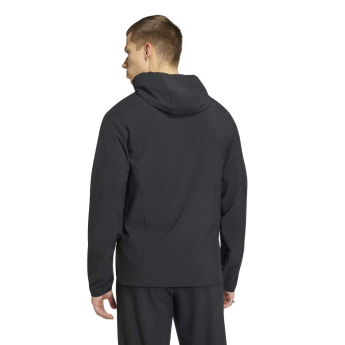 Real Madrid pánska bunda s kapucňou Travel Windbreaker black