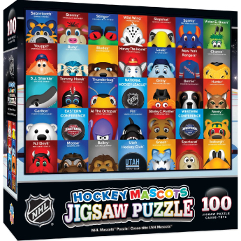 NHL produkty puzzle Hockey Mascots NHL 100 Pieces