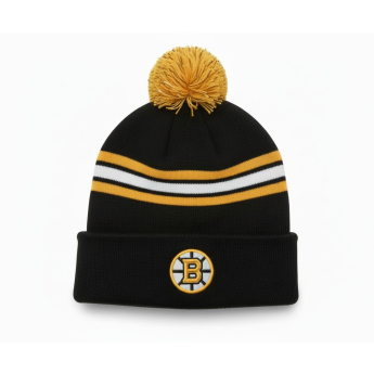 Boston Bruins dámska zimná čiapka Authentic Pro W/Cap Cuffed Pom Beanie